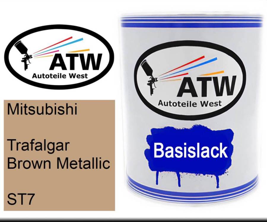 Mitsubishi, Trafalgar Brown Metallic, ST7: 1L Lackdose, von ATW Autoteile West.